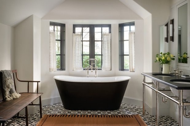 Mediterranean Bathroom by Jessica Helgerson Interior Design